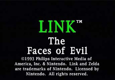 Link: The Faces of Evil title screen for CD-i